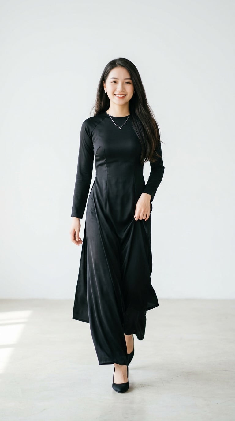 Quần lụa đen