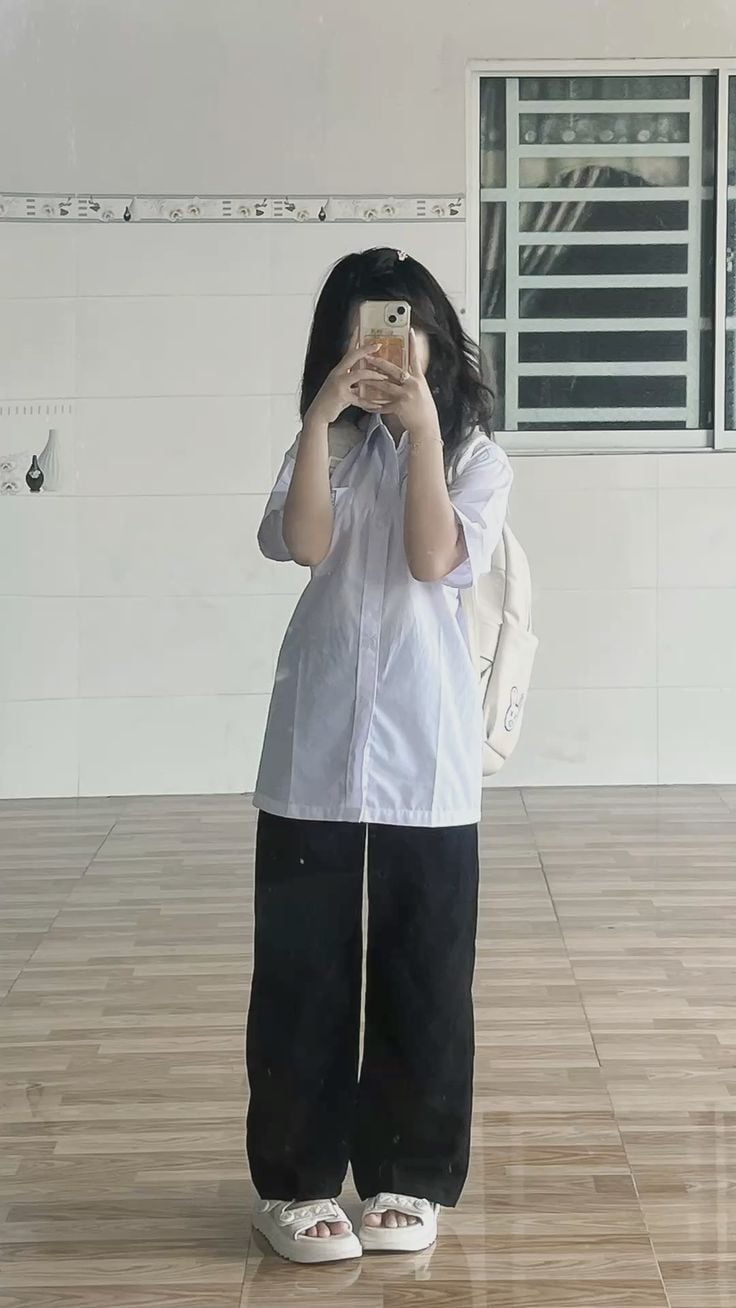 phối đồ nữ đi học cấp 2