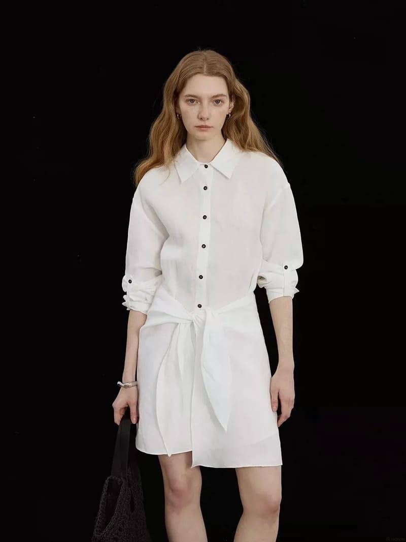 Đầm linen suông