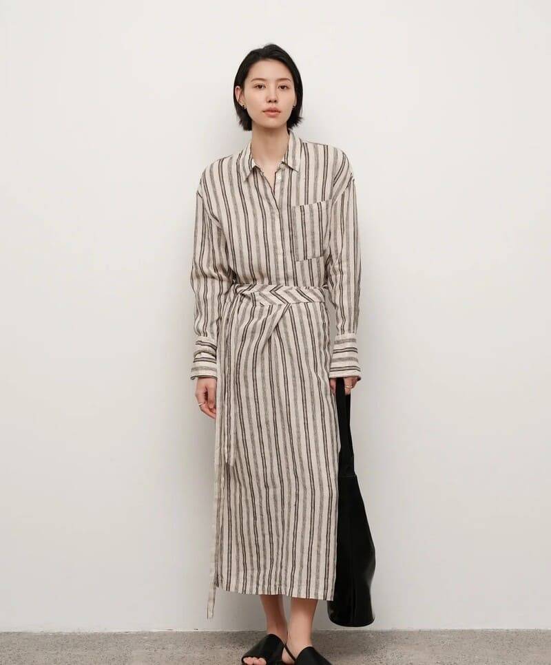 Đầm linen suông