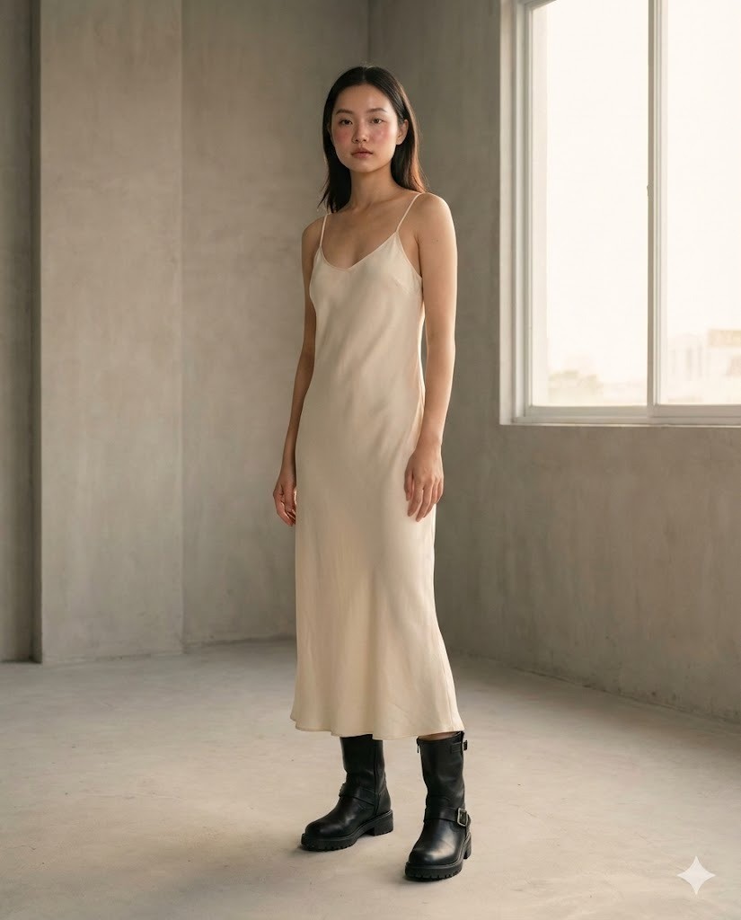 Set đồ Denim-on-Denim bụi bặm