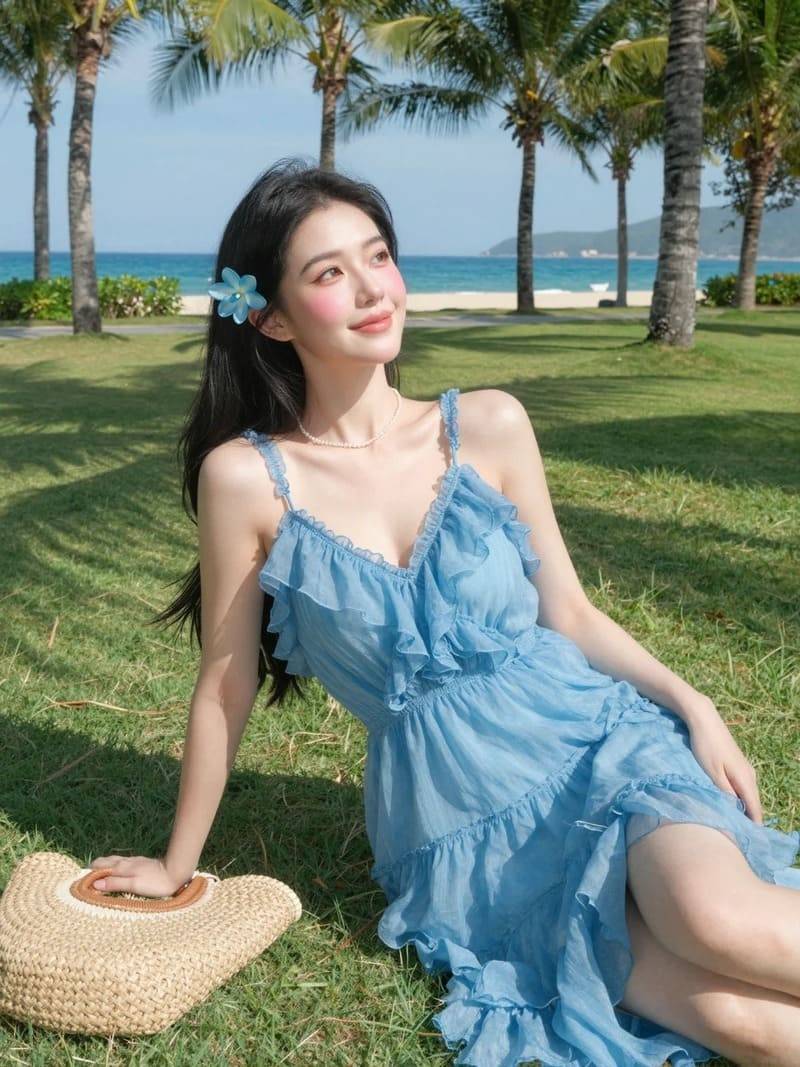 đầm maxi hở lưng