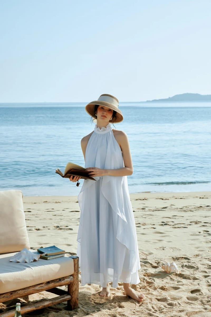 đầm maxi hở lưng