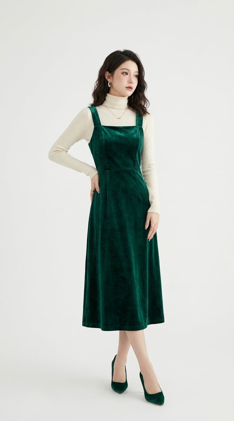 Đầm yếm nhung