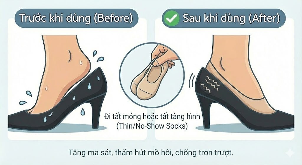 Đi tất mỏng hoặc tất tàng hình