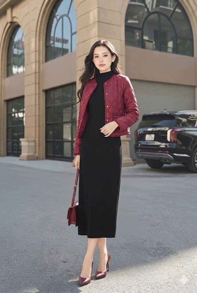 Đỏ burgundy và màu đen