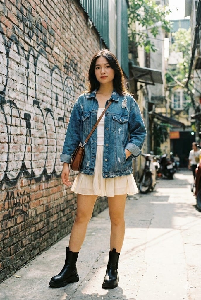 Cá tính, bụi bặm với áo khoác Jean/Denim