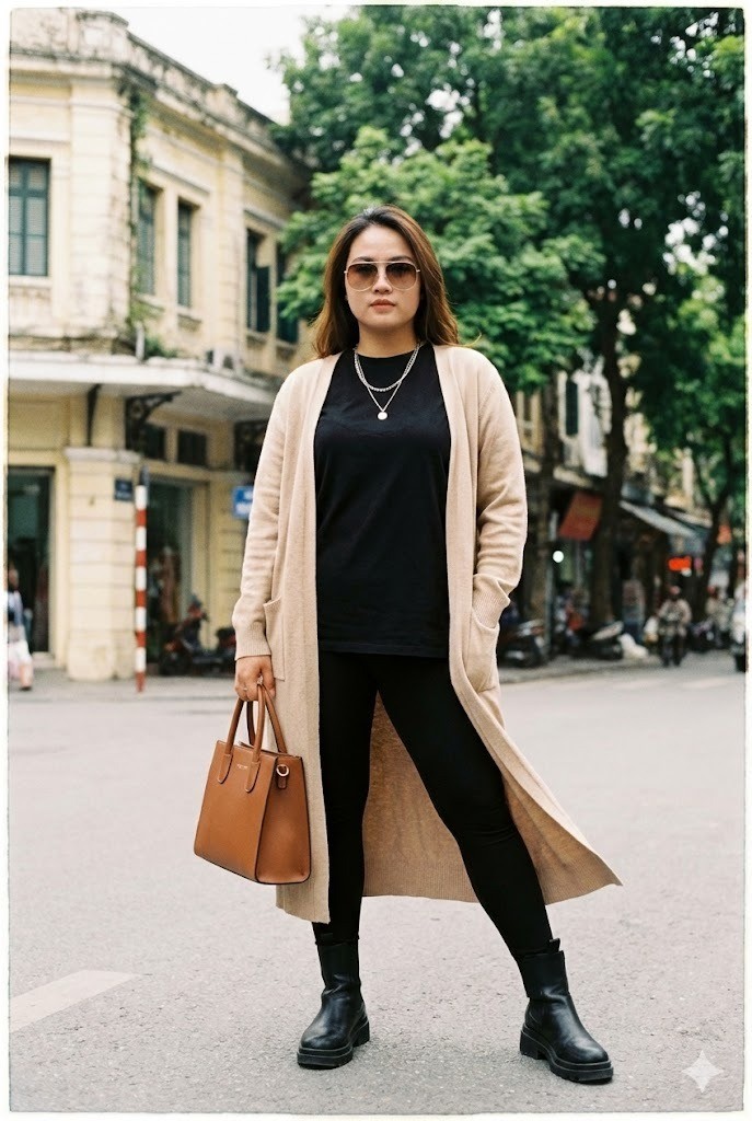 Áo khoác Cardigan dáng dài