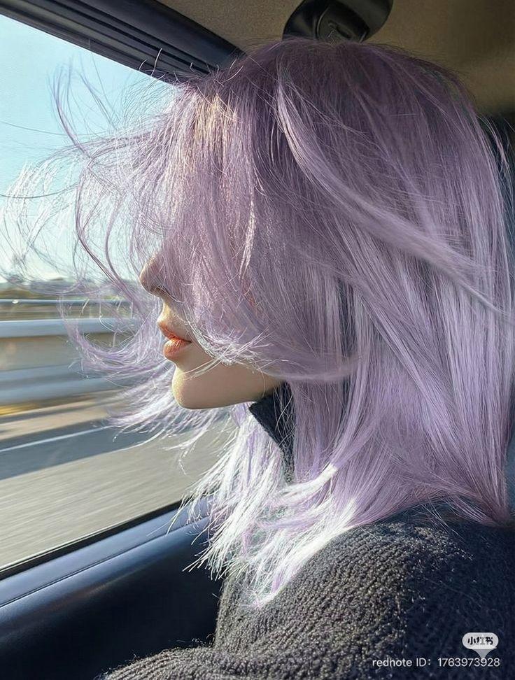 tóc màu tím khói