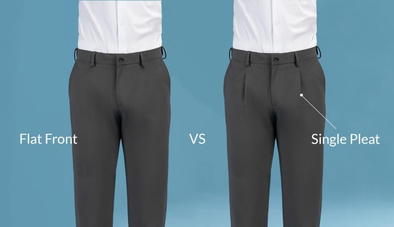Quần tây xếp ly (Pleated Trousers) và không ly (Flat-Front)