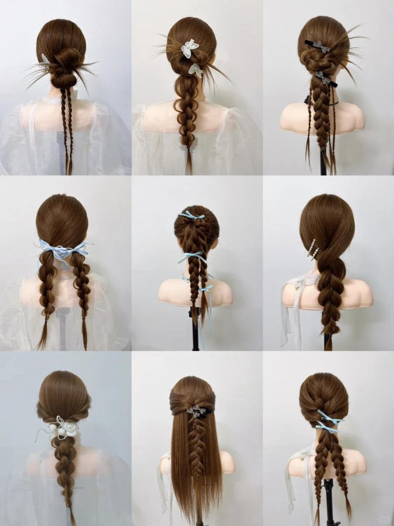 cách búi tóc không bị già