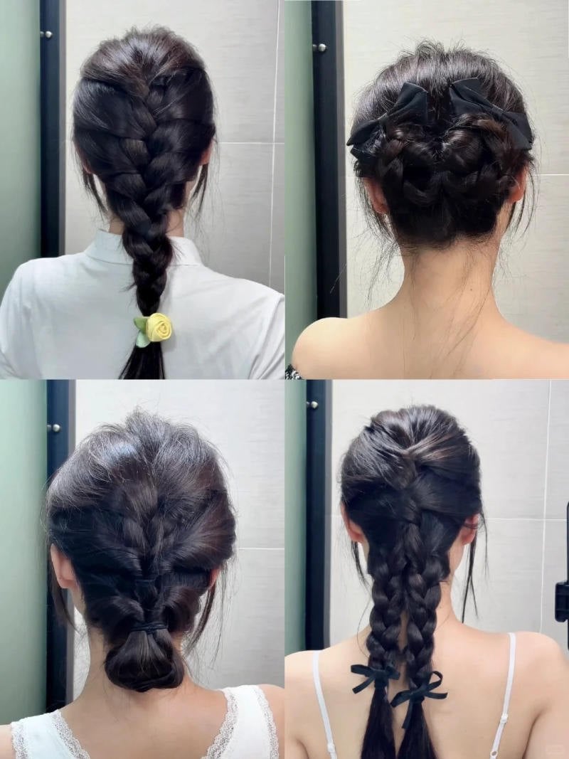 cách búi tóc không bị già