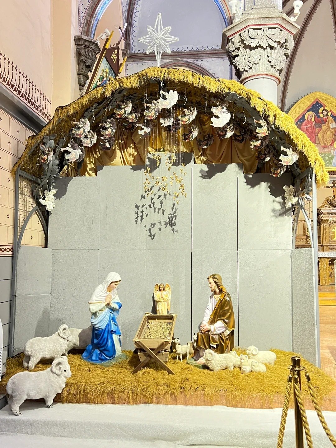 hang đá Giáng Sinh đơn giản