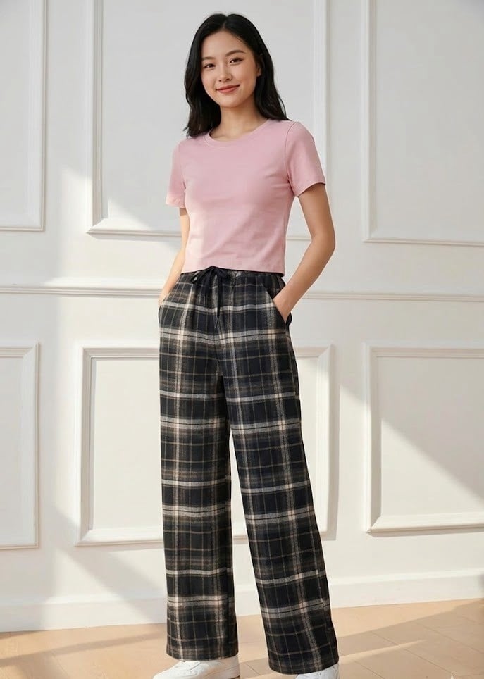 áo hồng kết hợp với quần màu gì nữ