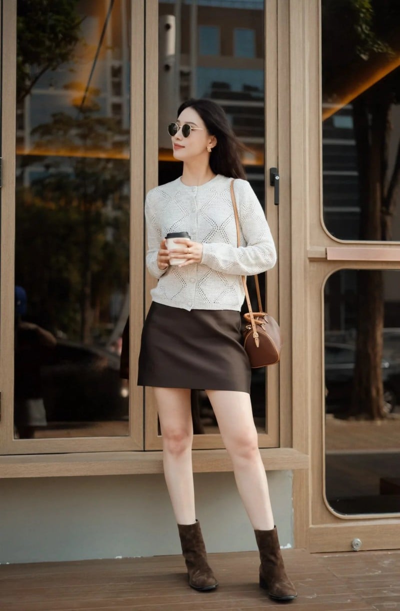 phối đồ với giày boot nữ cổ thấp