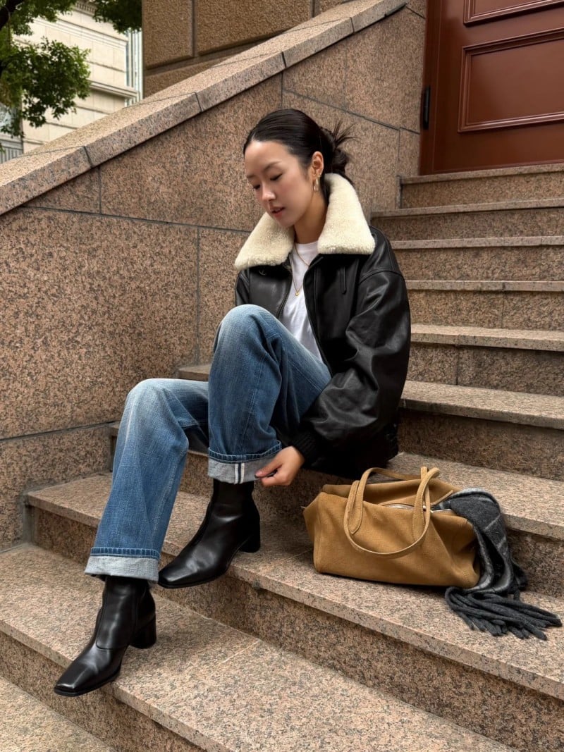 phối đồ với giày boot nữ cổ thấp