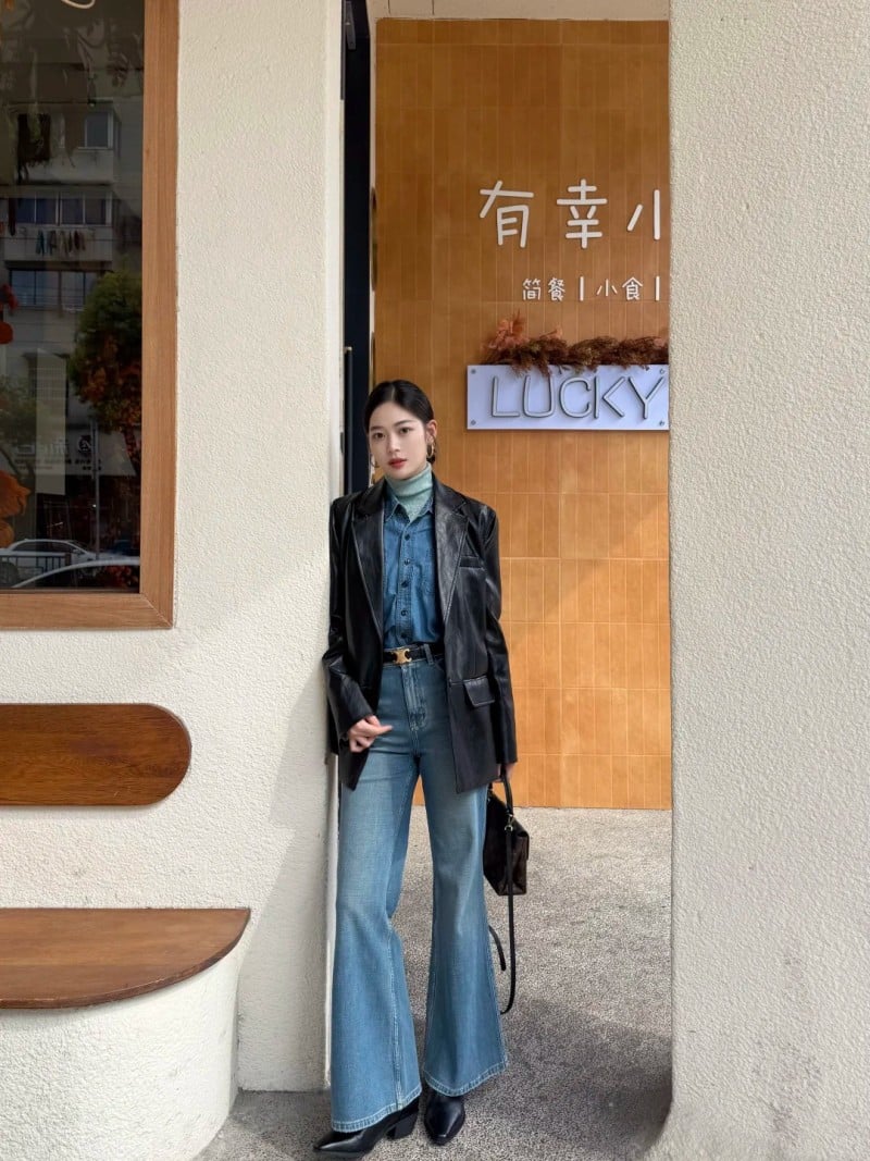 phối đồ với giày boot nữ cổ thấp
