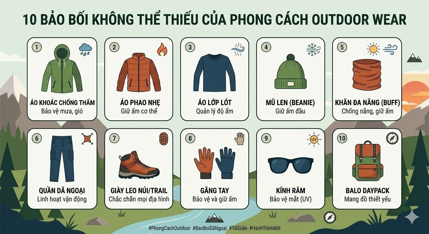 Mã gen cốt lõi tạo nên sức hút của trang phục Outdoor
