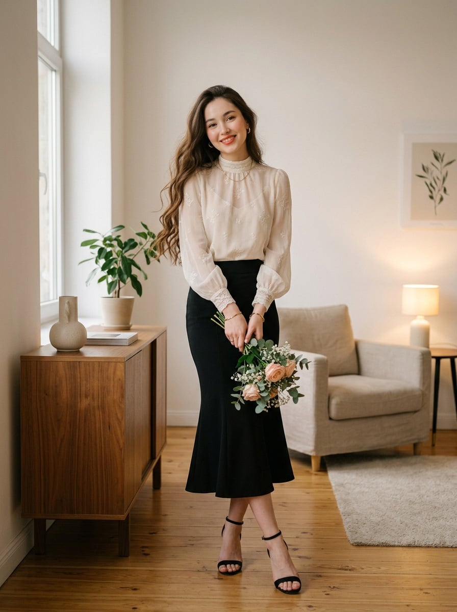 Áo sơ mi voan xuyên thấu