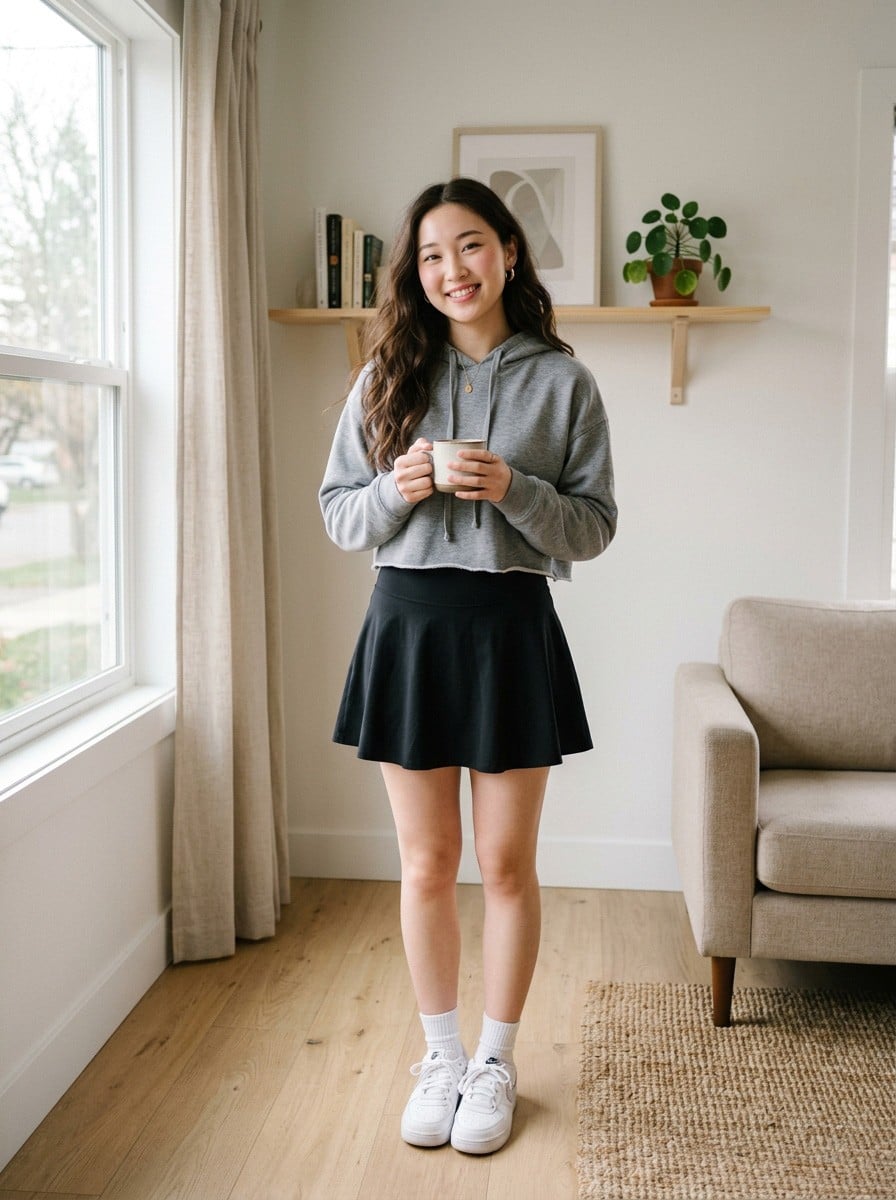 Áo hoodie dáng lửng