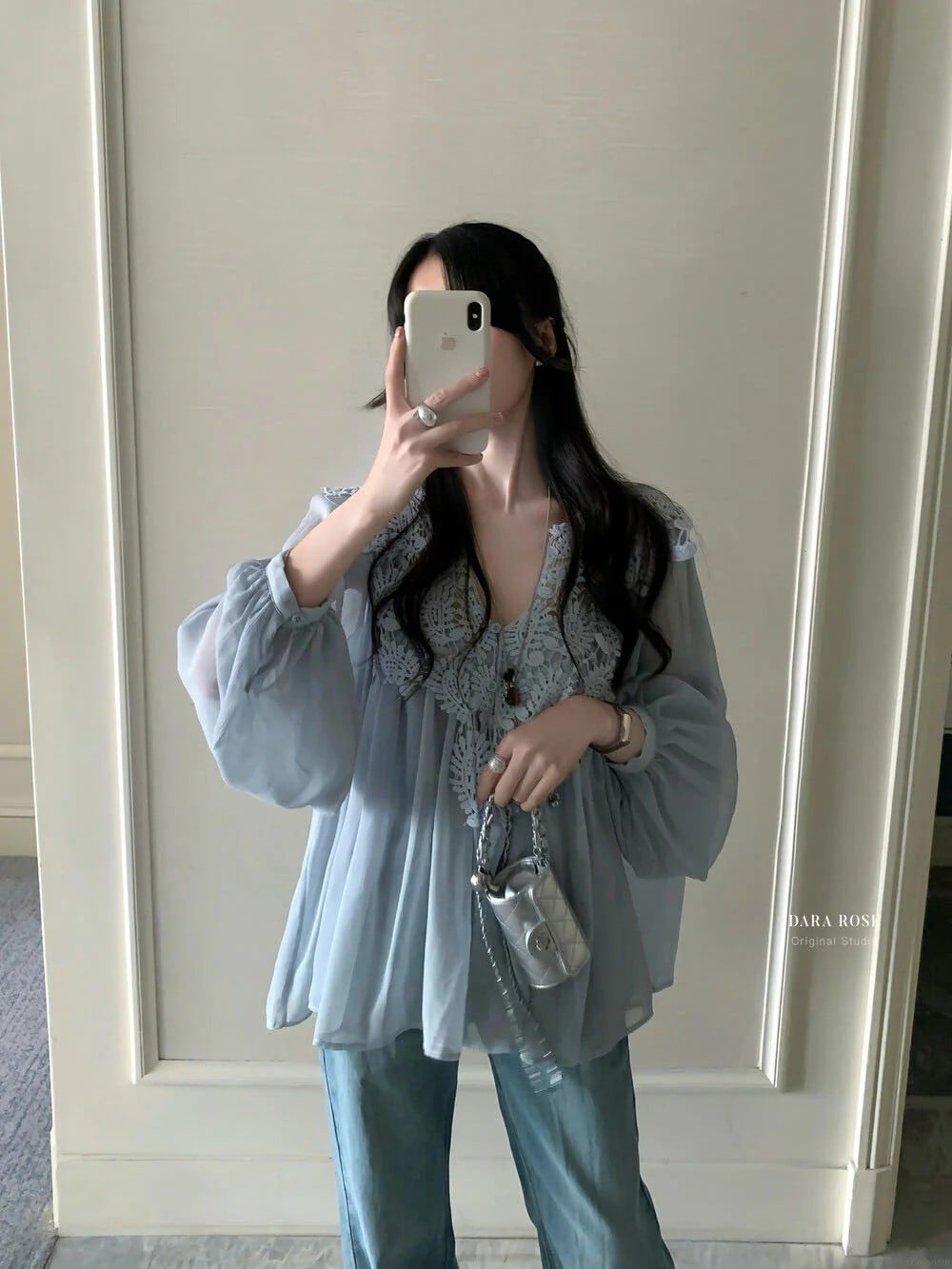 kiểu áo voan đẹp trẻ trung