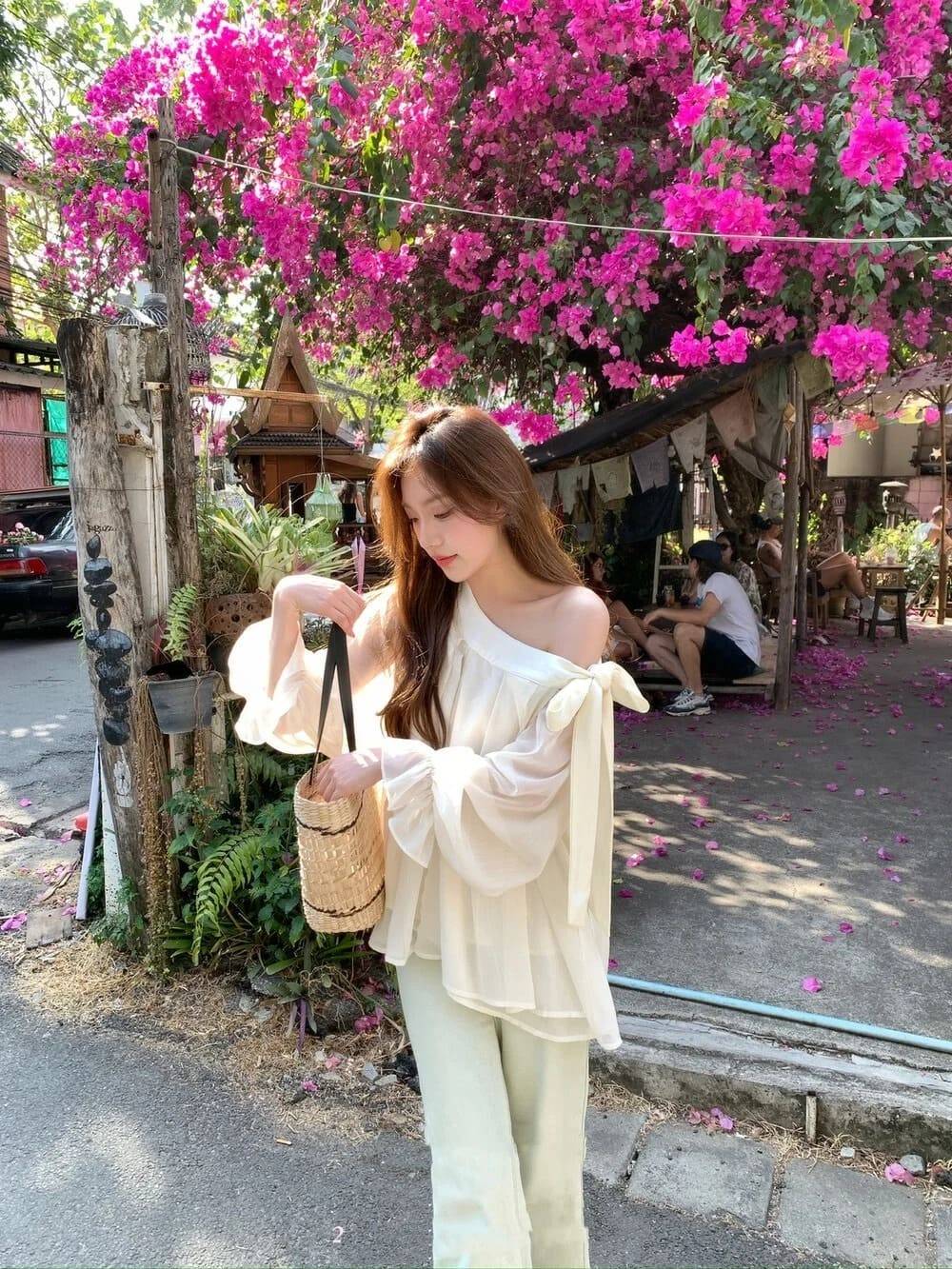 kiểu áo voan đẹp trẻ trung