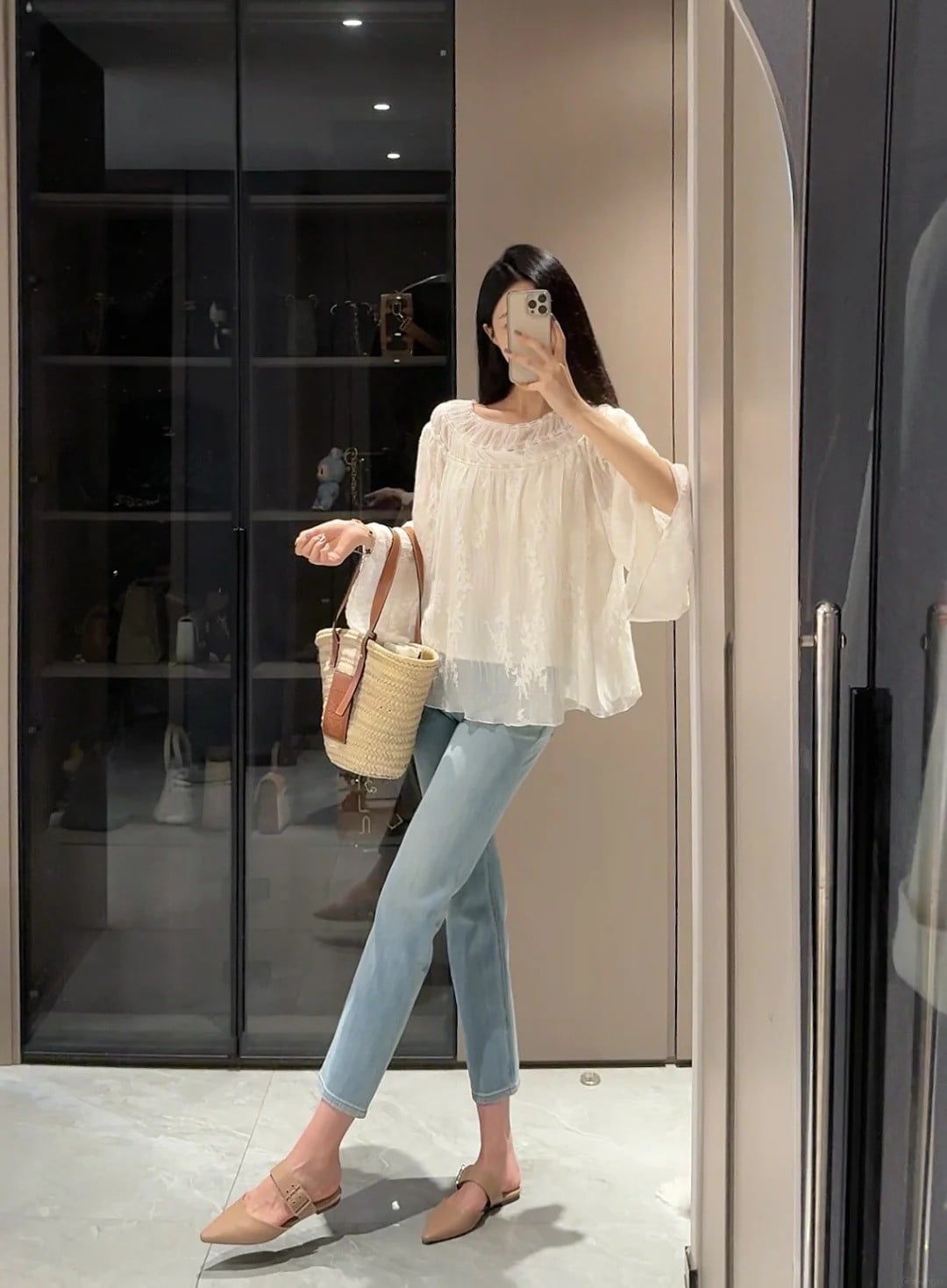 kiểu áo voan đẹp trẻ trung