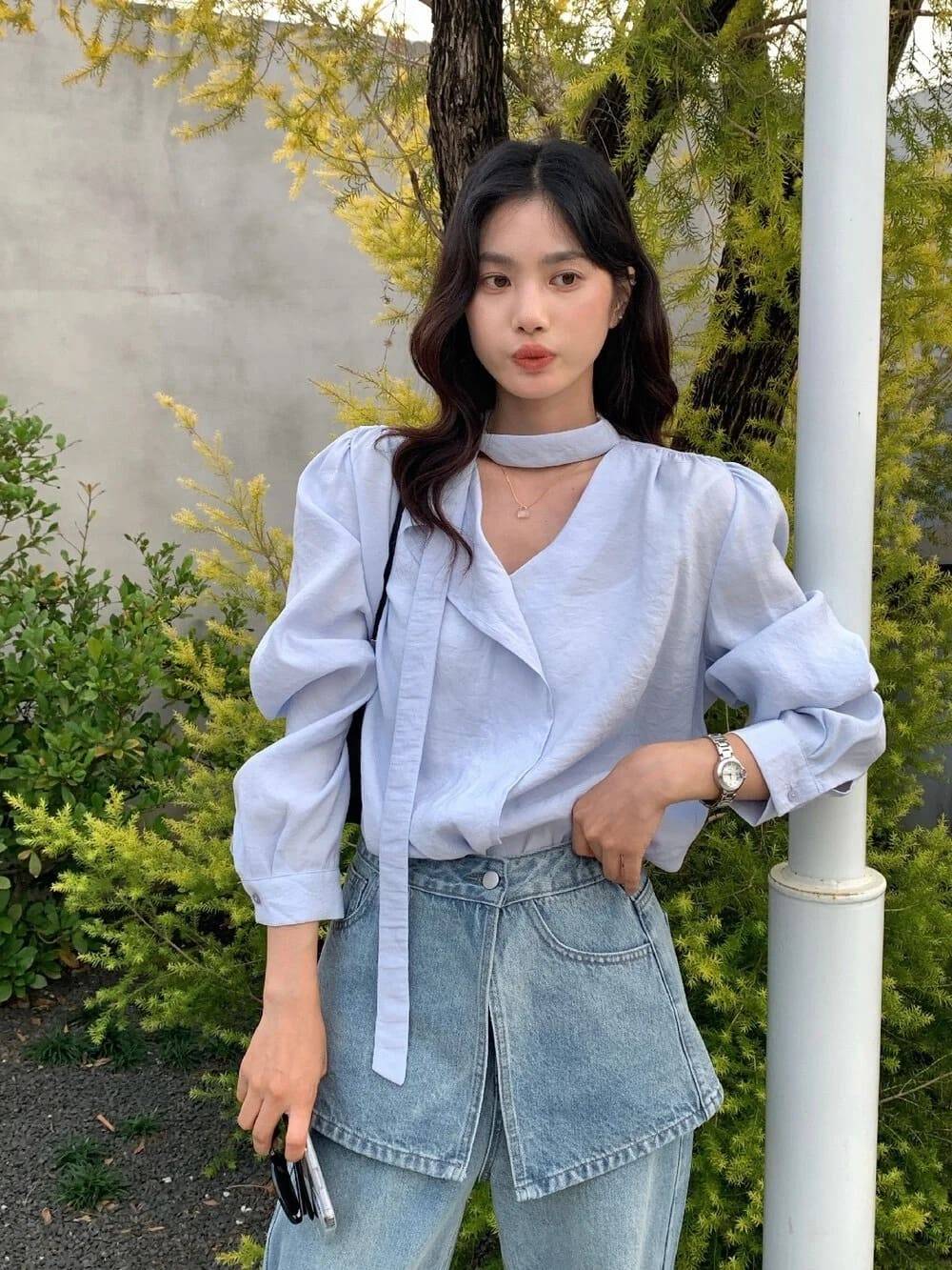 kiểu áo voan đẹp trẻ trung