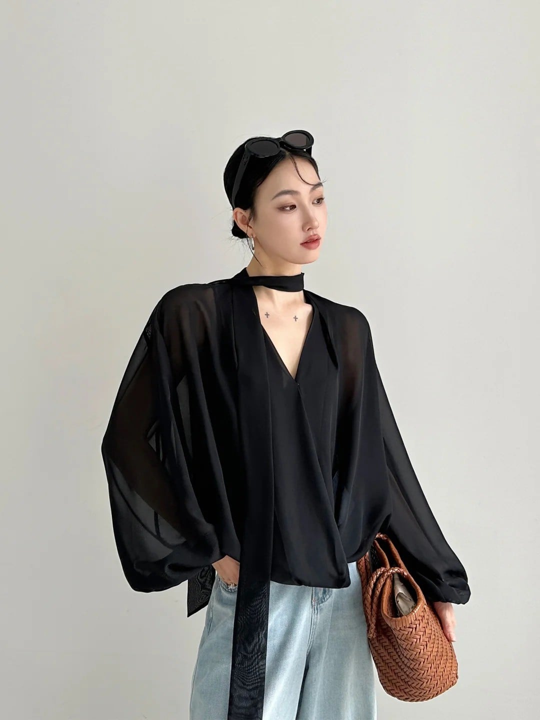 kiểu áo voan đẹp trẻ trung