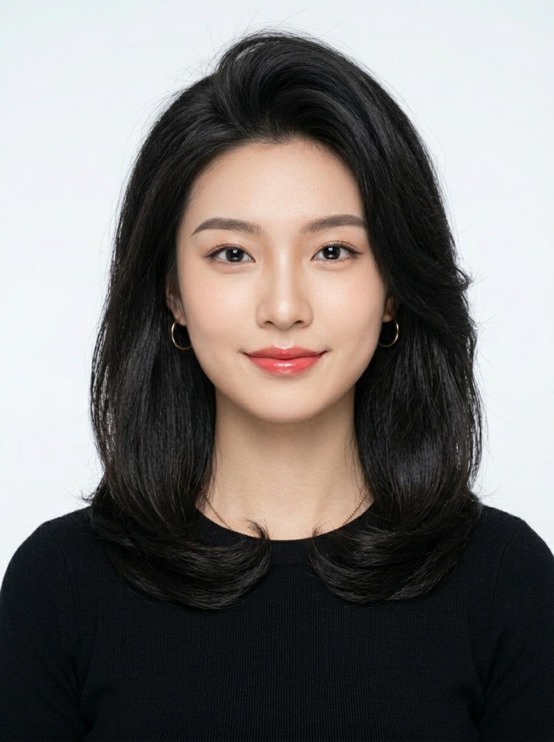 Tóc uốn phồng chân chữ C cho mặt gầy