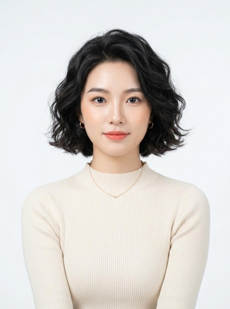 Tóc Wavy Bob cho mặt gầy gò má cao