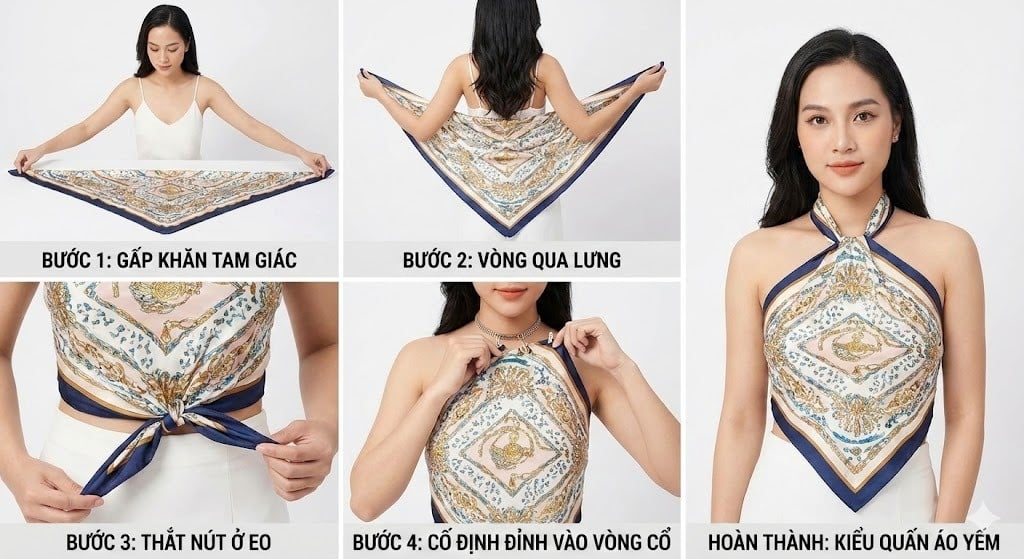 Kiểu quấn áo yếm (Halter Neck)