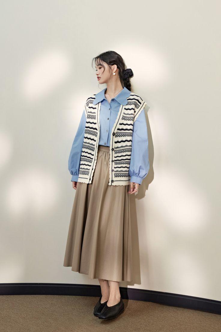 phối đồ với áo gile