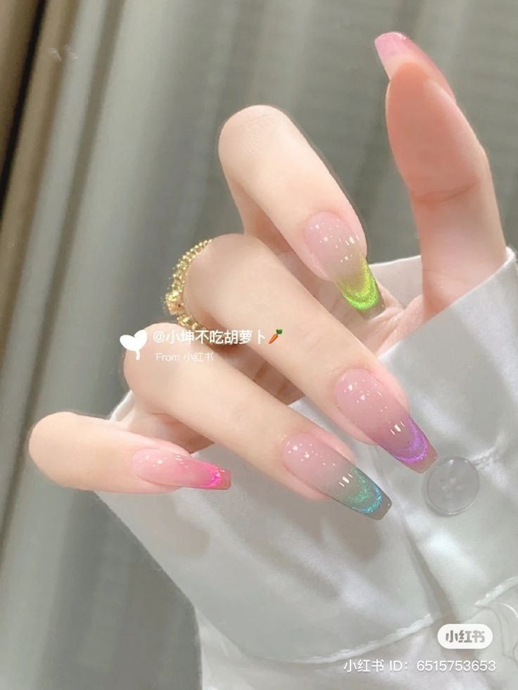 nail loang bảy sắc cầu vồng