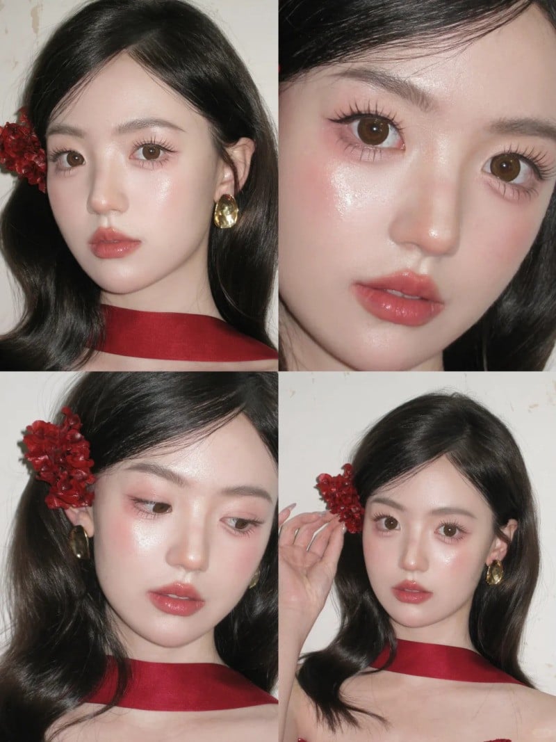 makeup tone đỏ