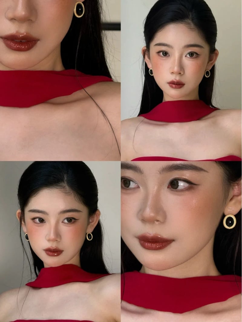 makeup tone đỏ