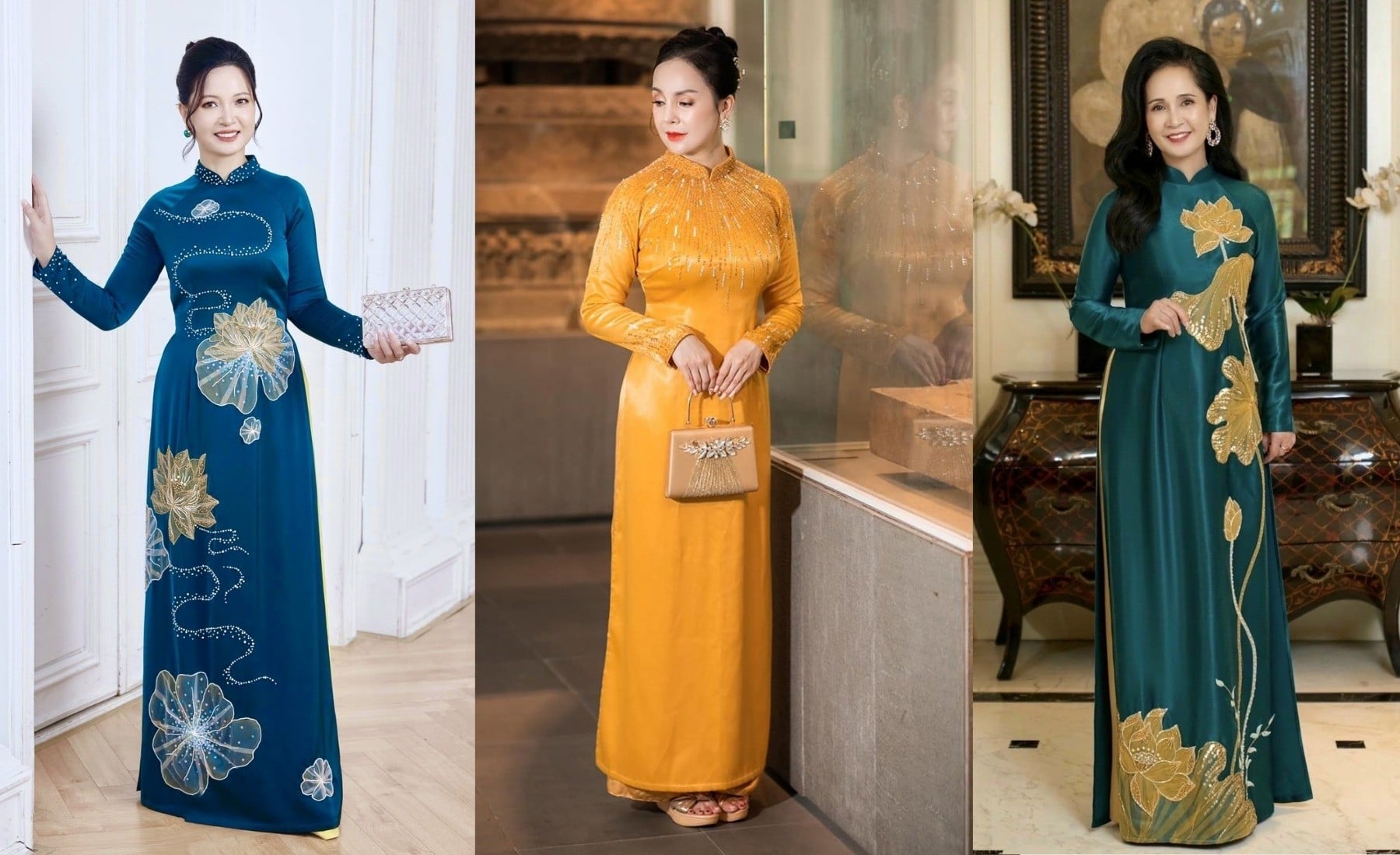 Bí quyết phối phụ kiện nâng tầm bộ áo dài tuổi 60