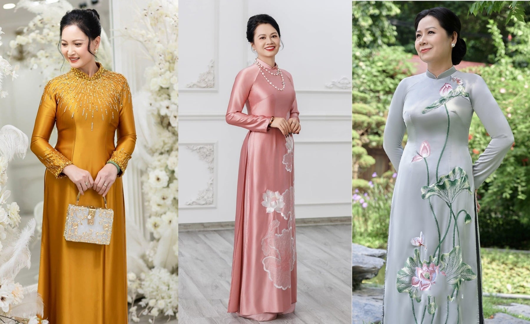 Bí quyết phối phụ kiện nâng tầm bộ áo dài tuổi 60