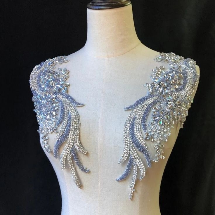 mẫu kết cườm áo dài