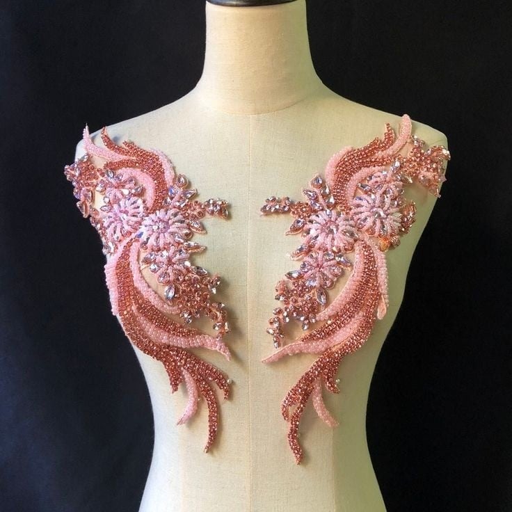 mẫu kết cườm áo dài