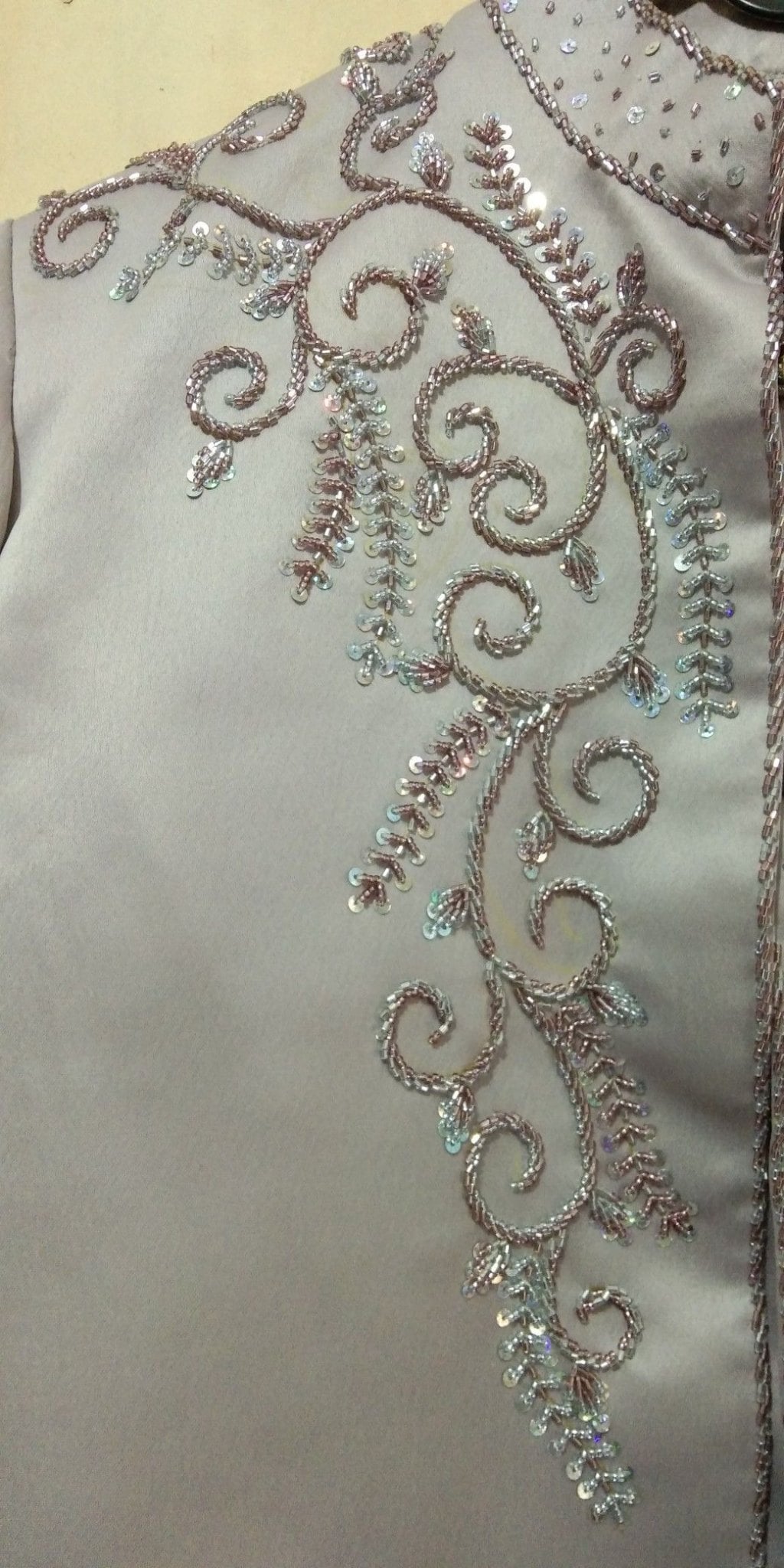 mẫu kết cườm áo dài