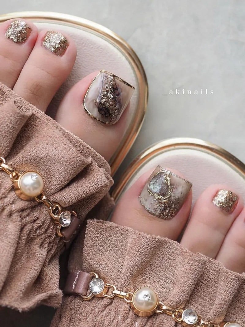 mẫu móng chân đẹp