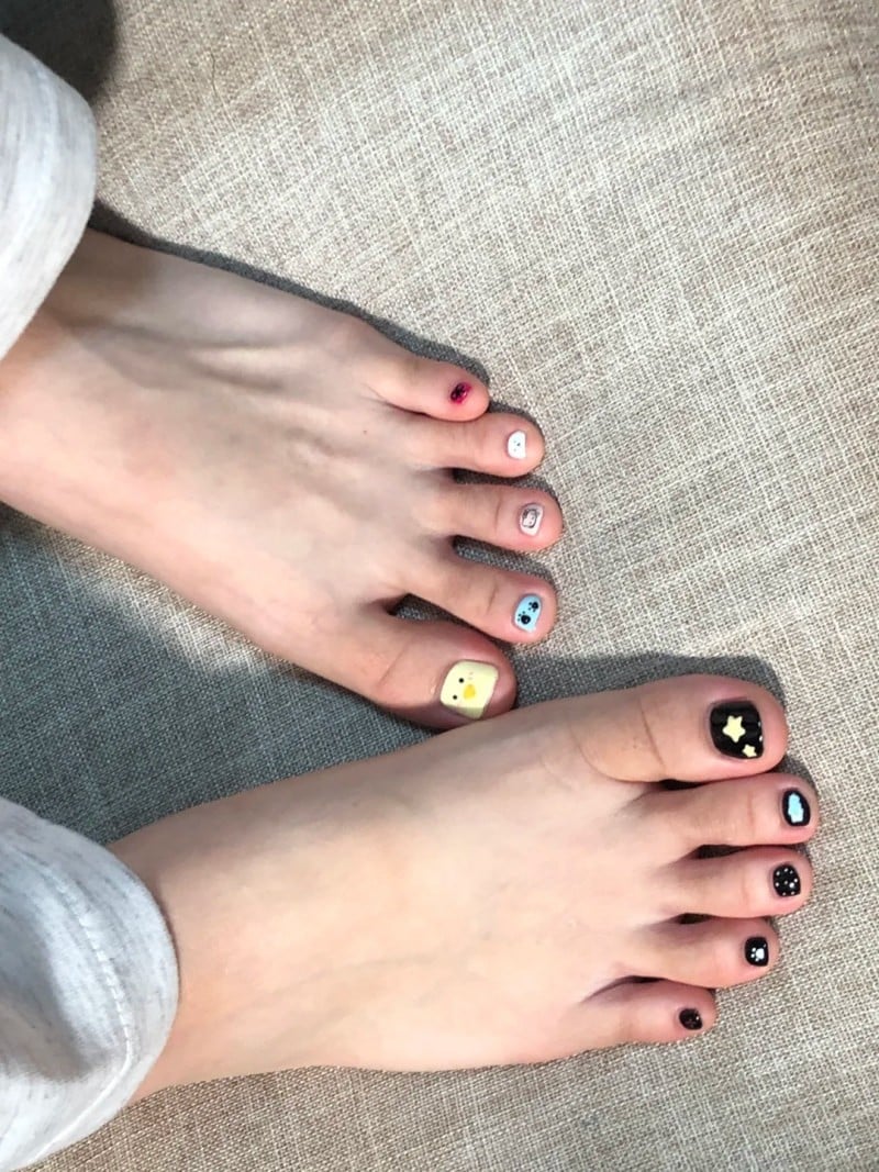 mẫu móng chân đẹp