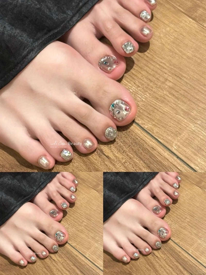 mẫu móng chân đẹp