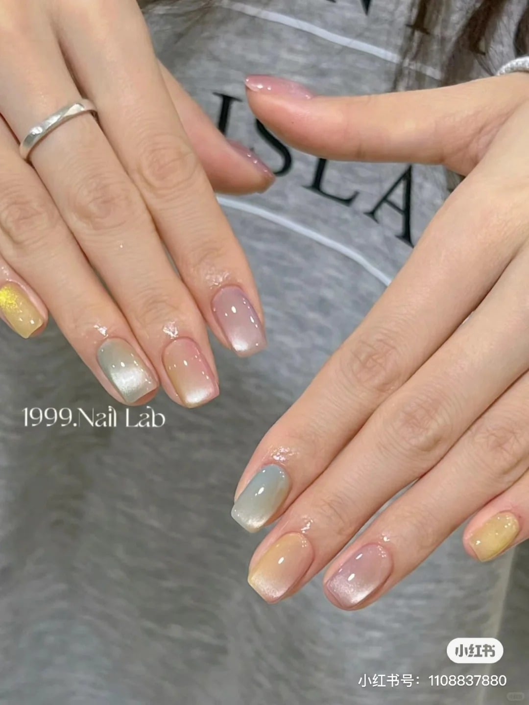 mẫu nail mắt mèo