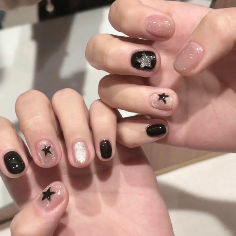 mẫu nail mắt mèo đẹp