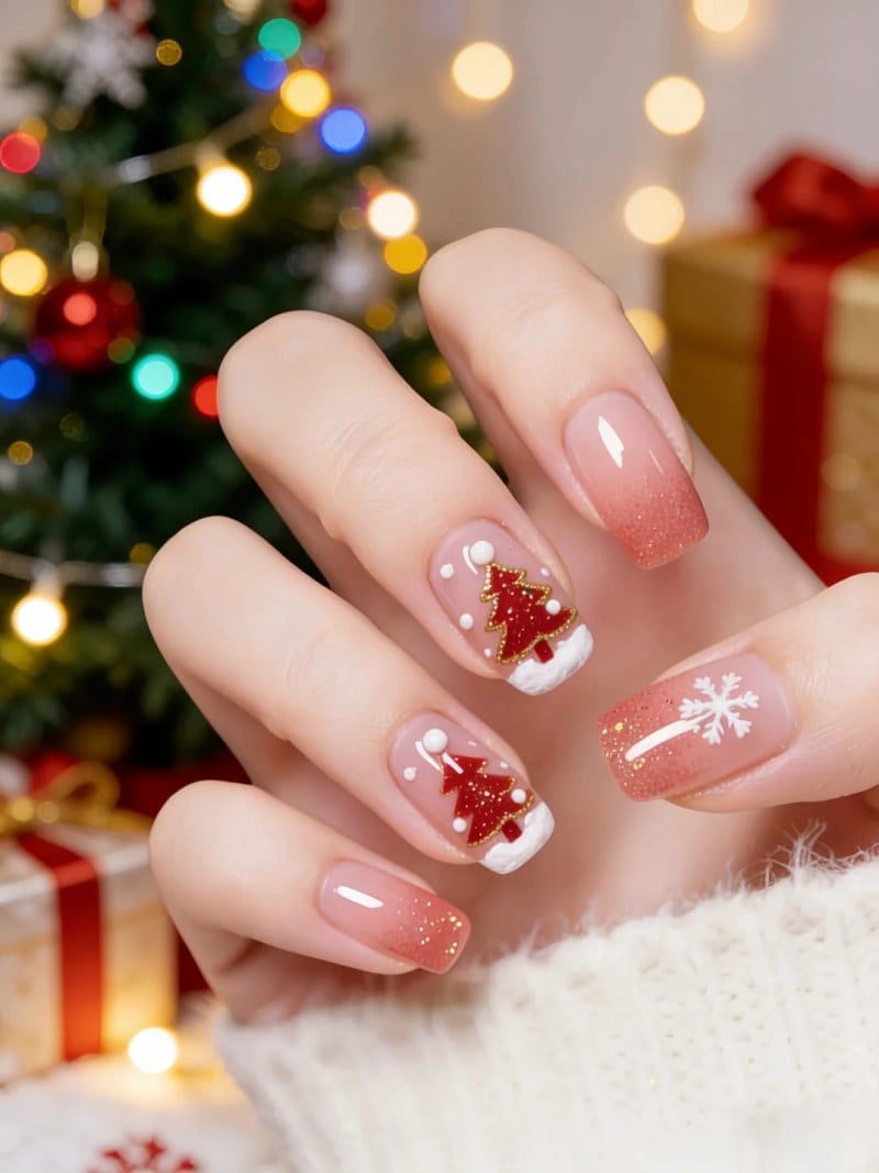 mẫu nail noel