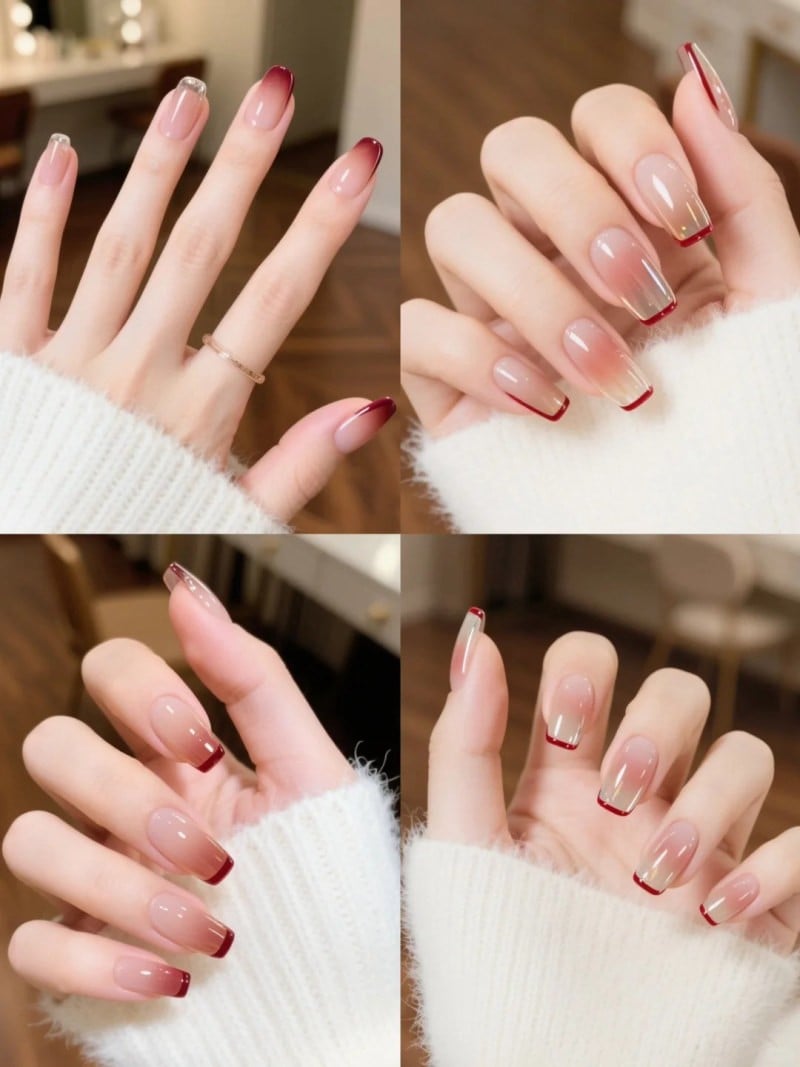 mẫu nail ombre