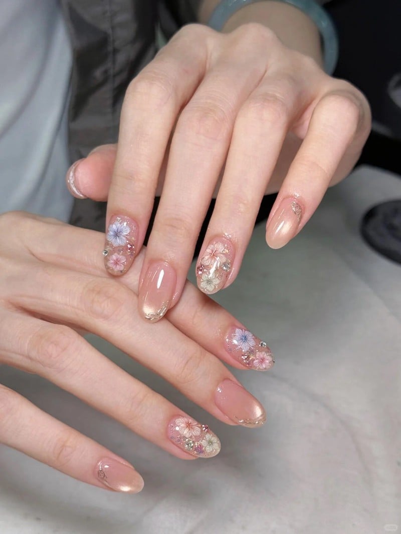 mẫu nail sơn thạch