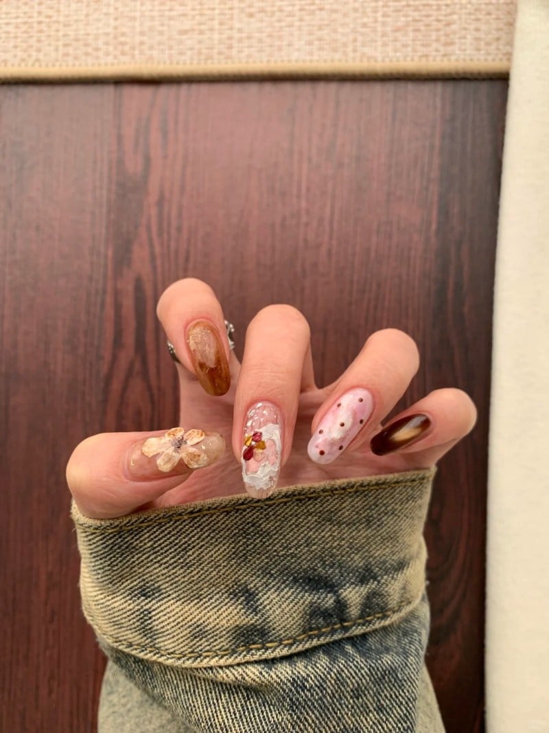 mẫu nail sơn thạch